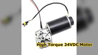 Moteur à engrenage à vis sans fin de 76 mm, 24 V CC, couple élevé